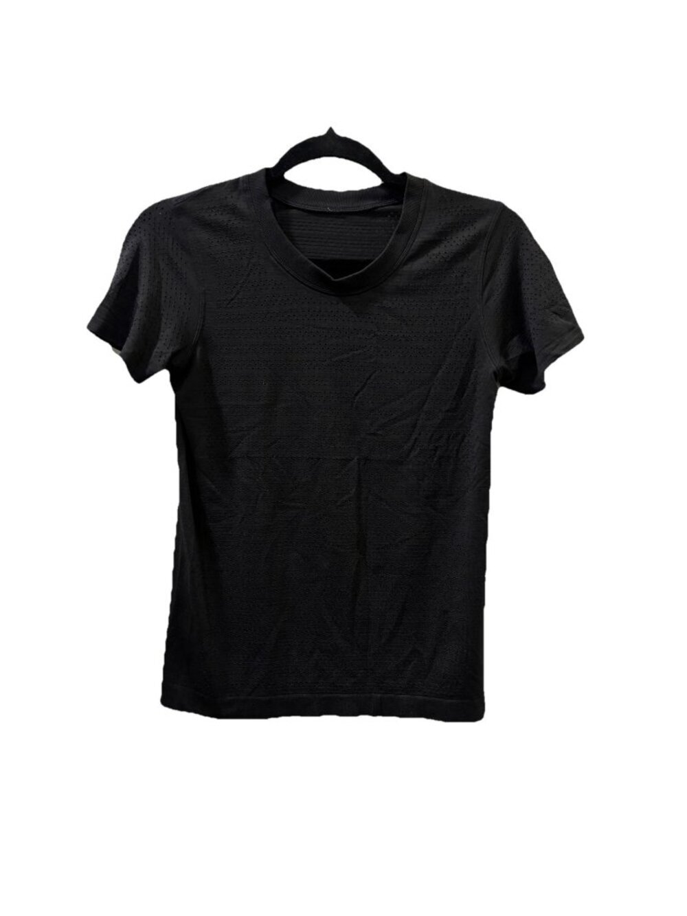 Lululemon Breeze By Short Sleeve Black T Shirt Seamless Size 4